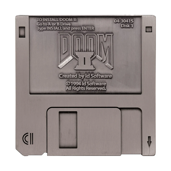 Doom II - Floppy Disk Silver Replica