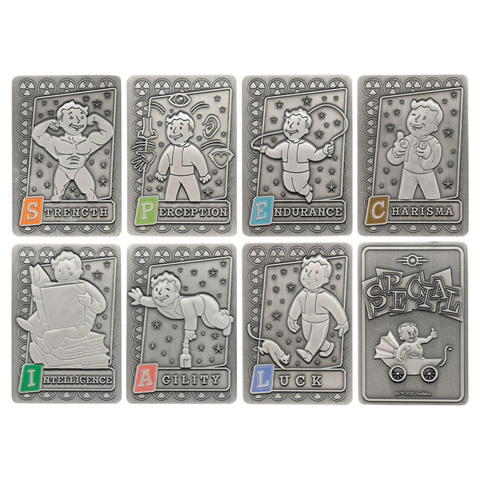 Fallout - Vault-Tec S.P.E.C.I.A.L Metal Perk Card Ingot Collection