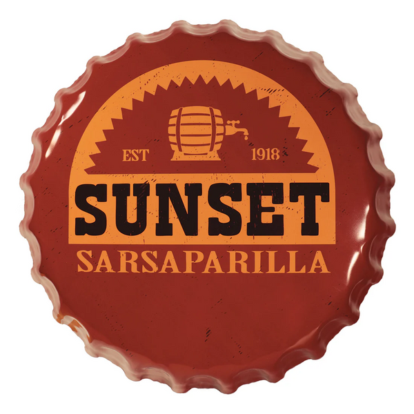 Fallout - Sunset Sarsaparilla Bottle Cap Tin Sign