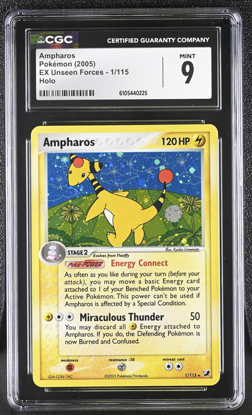 Pokemon - Ampharos Holo 1/115 - CGC 9
