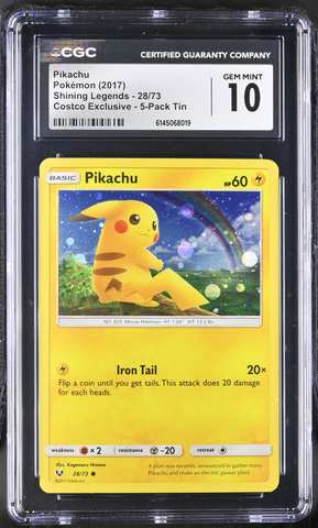 Pokemon - Pikachu Holo 28/73 Shining Legends - CGC 10