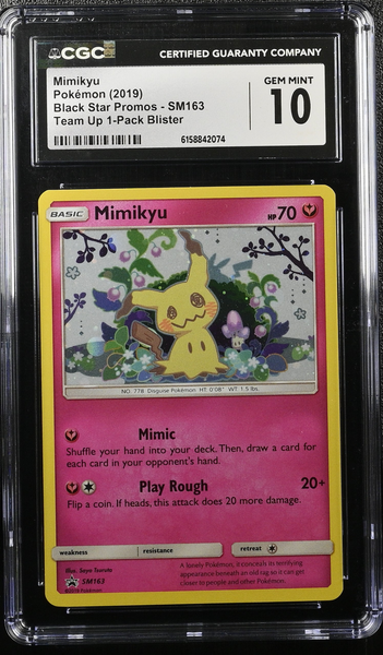 Pokemon - Mimikyu Holo SM163 - Team Up Promo - CGC 10