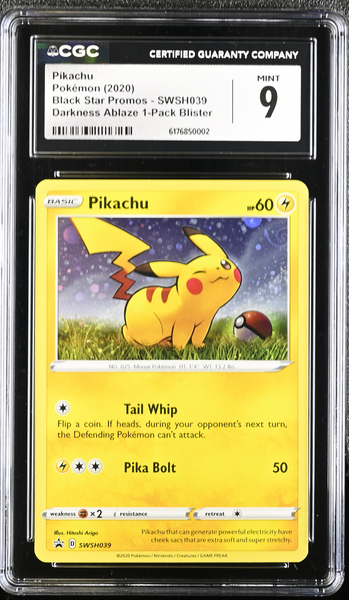 Pokemon - Pikachu Holo SWSH039 - CGC 9