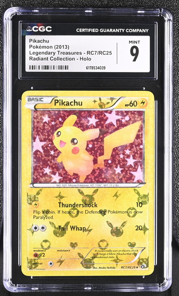 Pokemon - Pikachu Radiant Holo RC7/RC25 - CGC 9