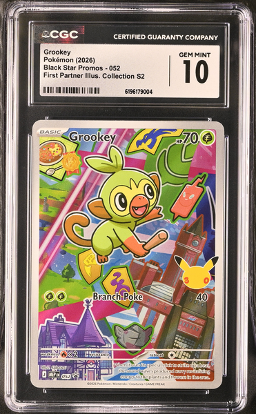 Pokemon - Grookey 052 - First Partner Series 2 - CGC 10