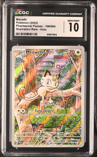Pokemon - Meowth 106/094 - Phantasmal Flames - CGC 10