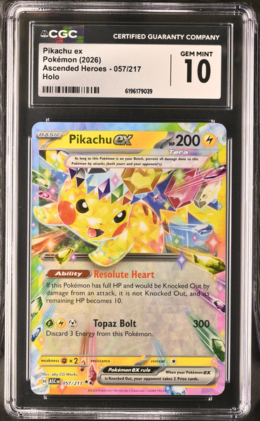 Pokemon - Pikachu 057/217 - Ascended Heroes - CGC 10