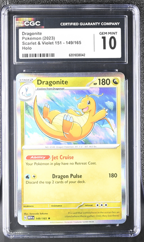 Pokemon - Dragonite Holo 149/165 - 151 English - CGC 10