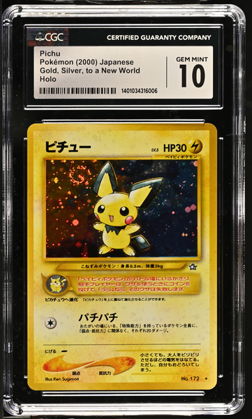 Pokemon - Pichu Holo No 172 - CGC 10