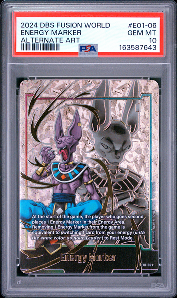 Dragon Ball Super - Beerus Gold Energy Marker E01-06 - PSA 10