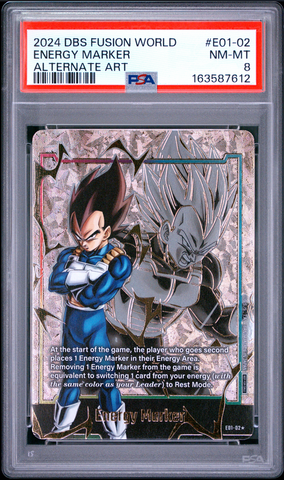 Dragon Ball Super - Vegeta Gold Energy Marker E01-02 - PSA 8