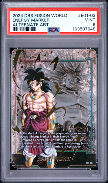 Dragon Ball Super - Broly Gold Energy Marker E01-03 - PSA 9