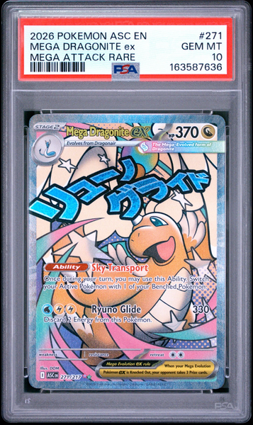 Pokemon - Mega Dragonite EX 271/217 - Ascended Heroes - PSA 10